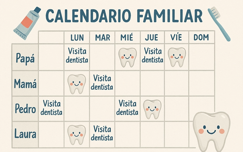 calendario dental para familia numerosa